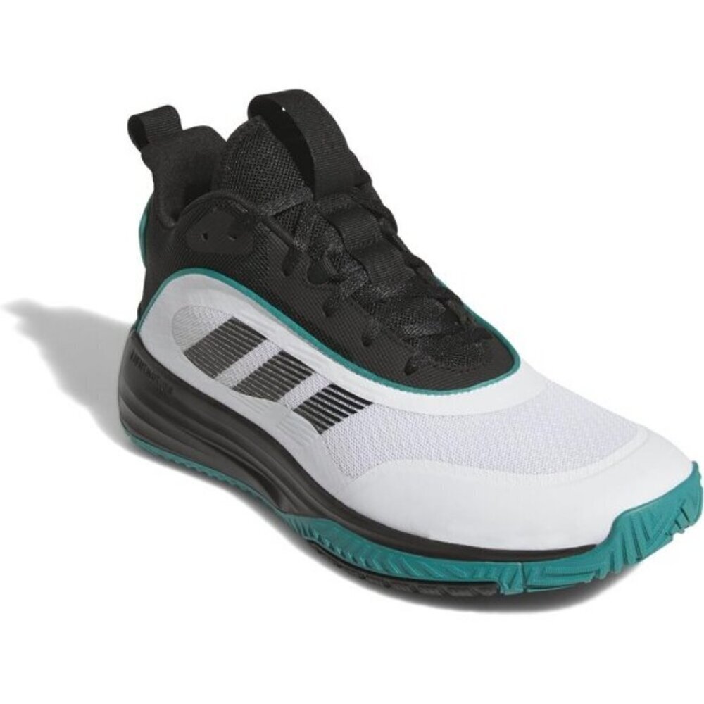 ⚡Adidas Men's White/Black/Pure Teal Lightweight MESH Own Basketball Shoes - Picture 5 of 7